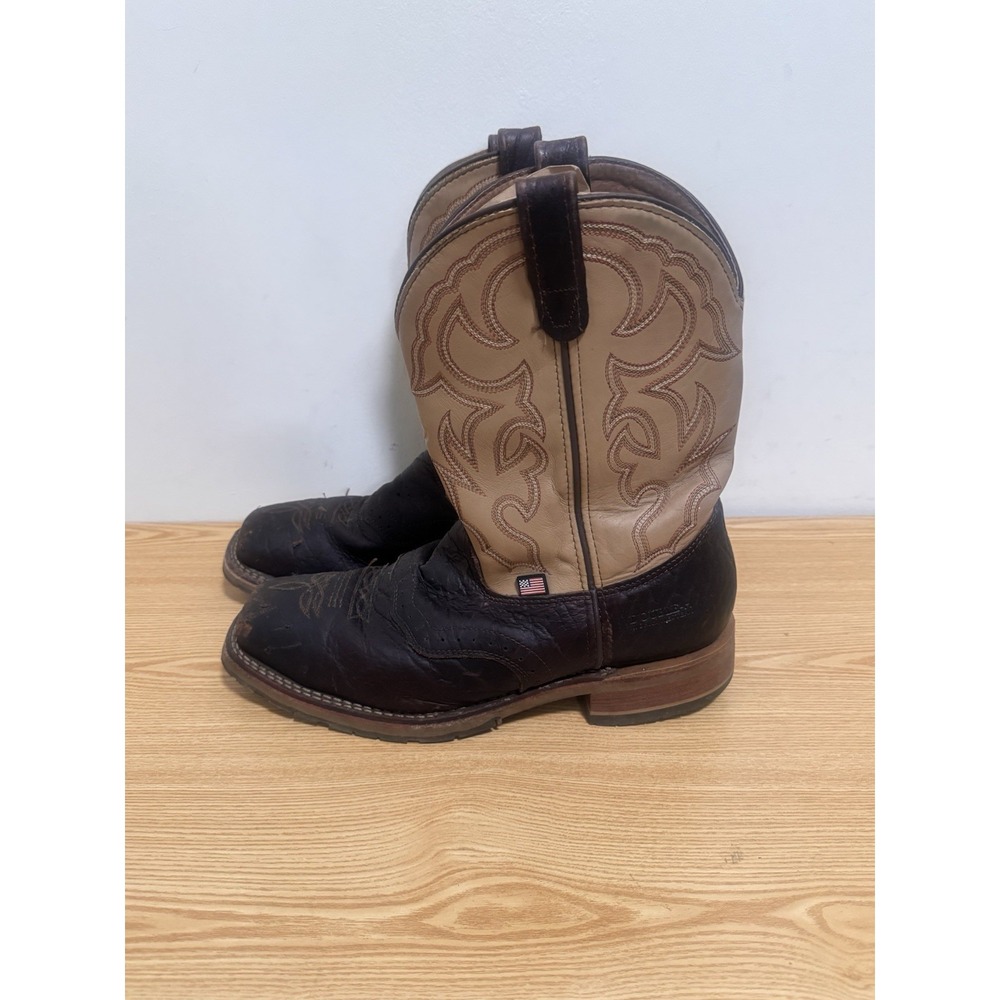 Double H - Graham Men's 11" USA Bison Wide Square Toe I.C.E Roper Boots 11 D - Picture 3 of 9
